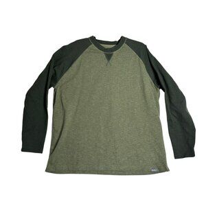 Eddie Bauer L/S Green Knit Sweat Shirt Sweater Mens XXL 2XL